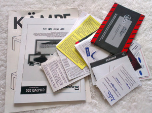 Today's Decluttered Item A bunch of old warranties and manuals.